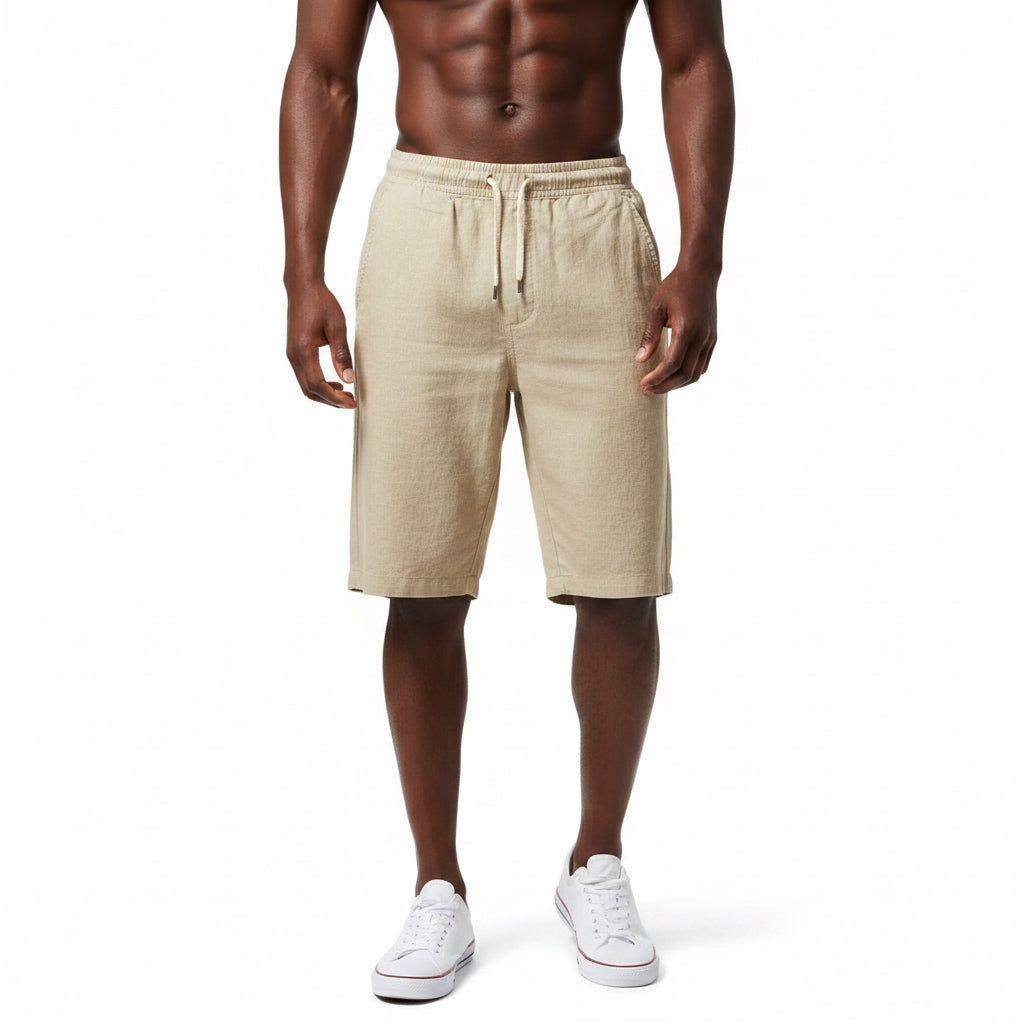 Men's Cotton Linen Casual Shorts