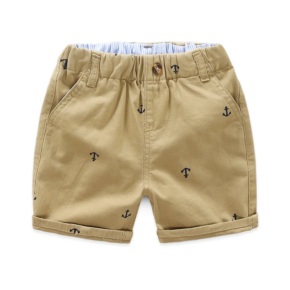 Geometric Print Cotton Shorts for Boys