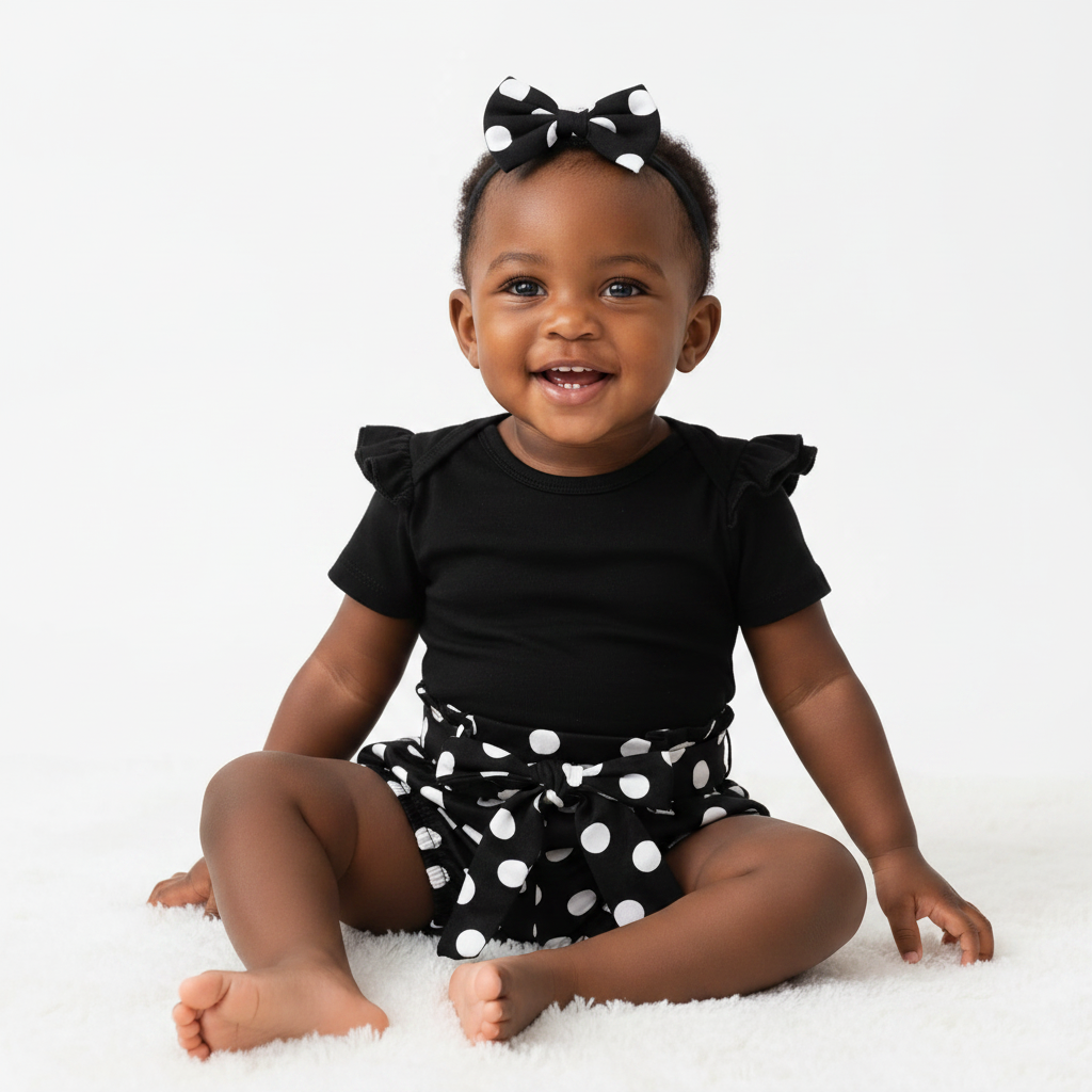 Baby Girls' 2-Piece Polka Dot Short Set