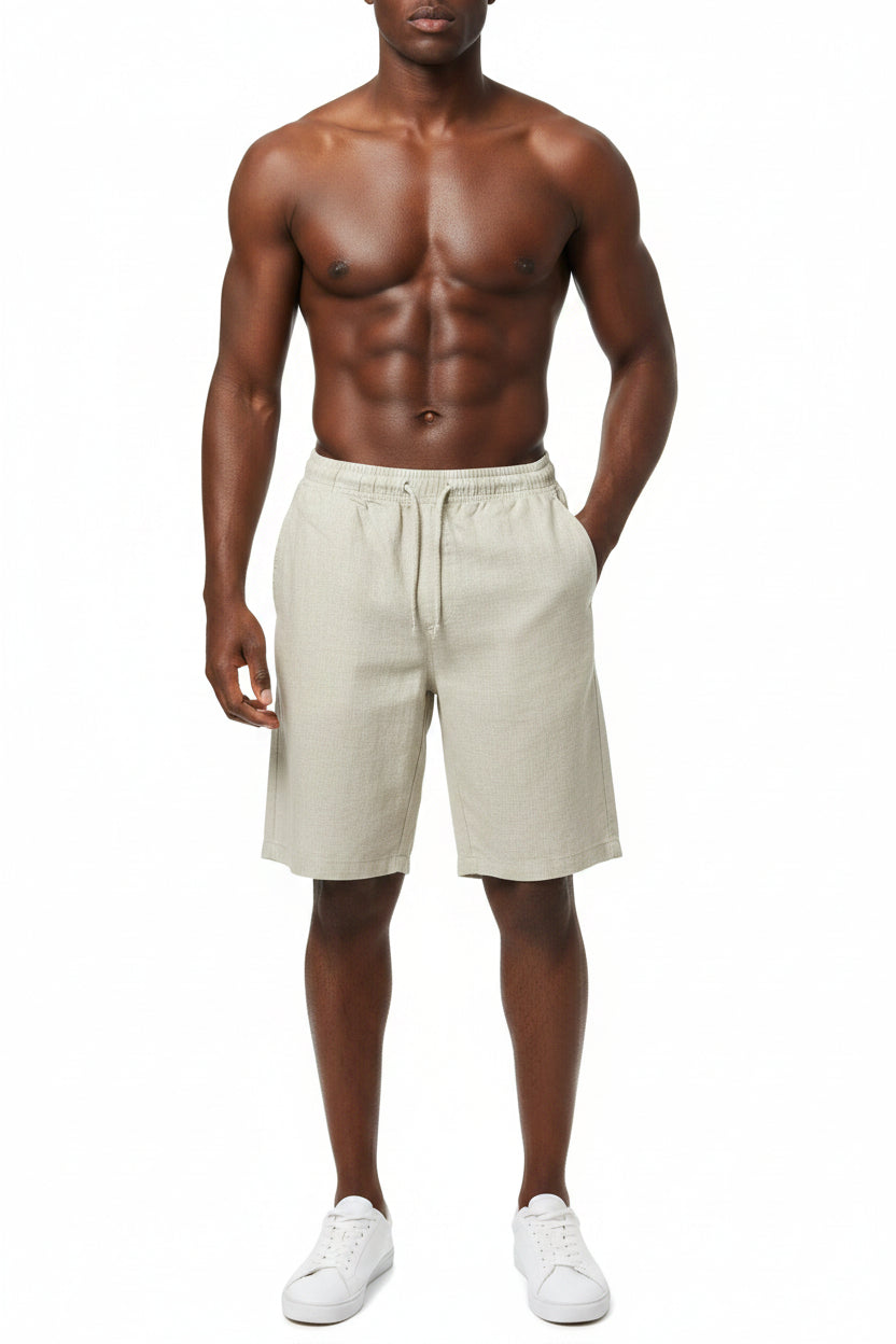 Men's Cotton Linen Casual Shorts