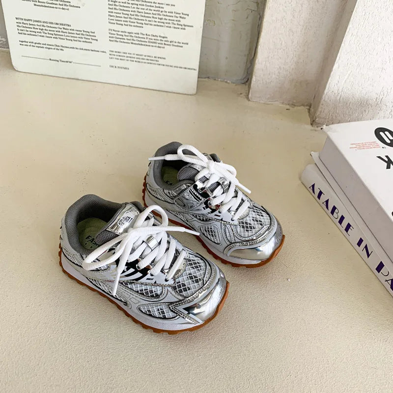 Boys Metallic Sneakers