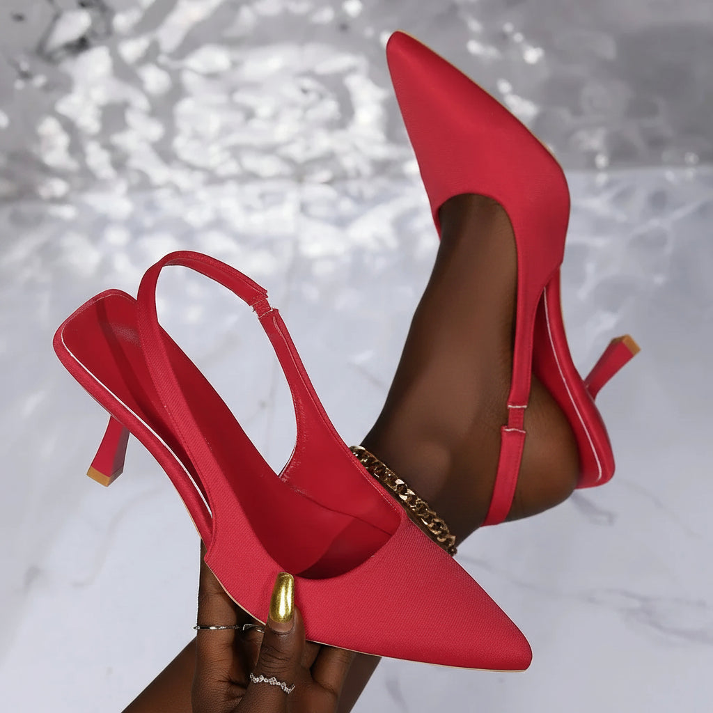 Women's Pointed-Toe Mid-Heel Slip-On