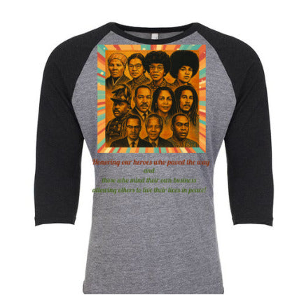 Iconic Heroes Raglan Unisex Tee