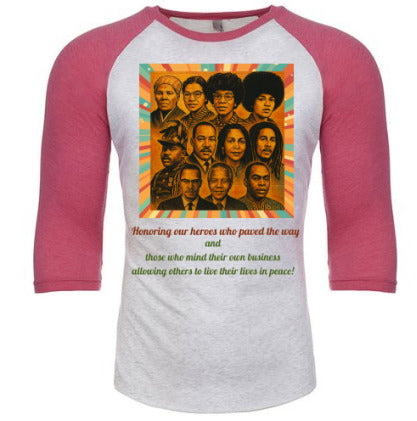 Iconic Heroes Raglan Unisex Tee