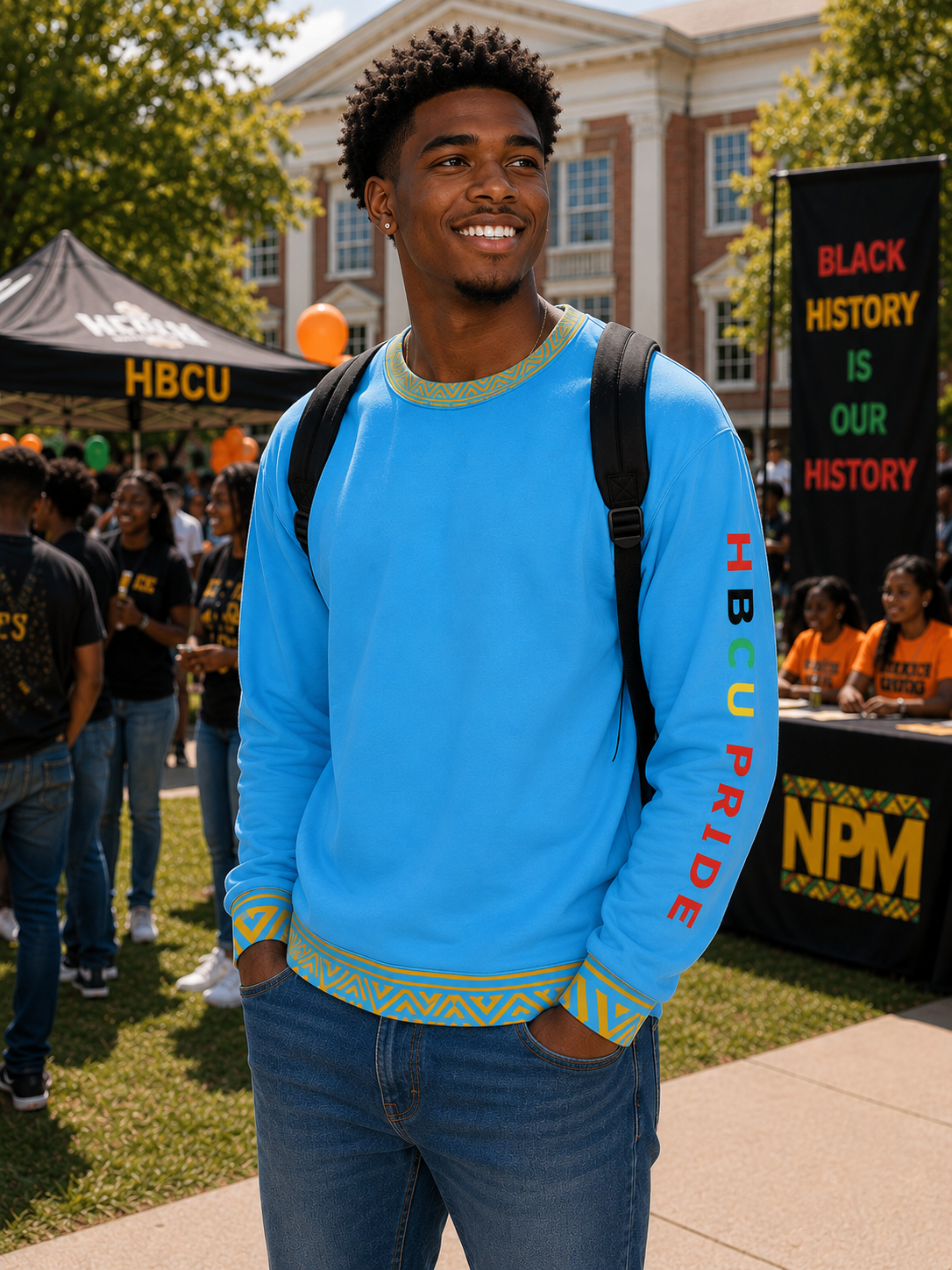 HBCU Pride Adult Unisex Sweatshirt in Turquoise