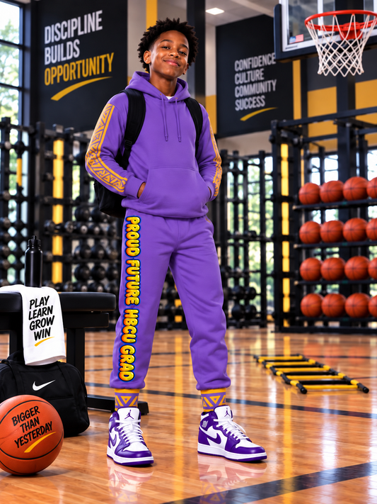 HBCU Unisex Graffiti Joggers in Lavender