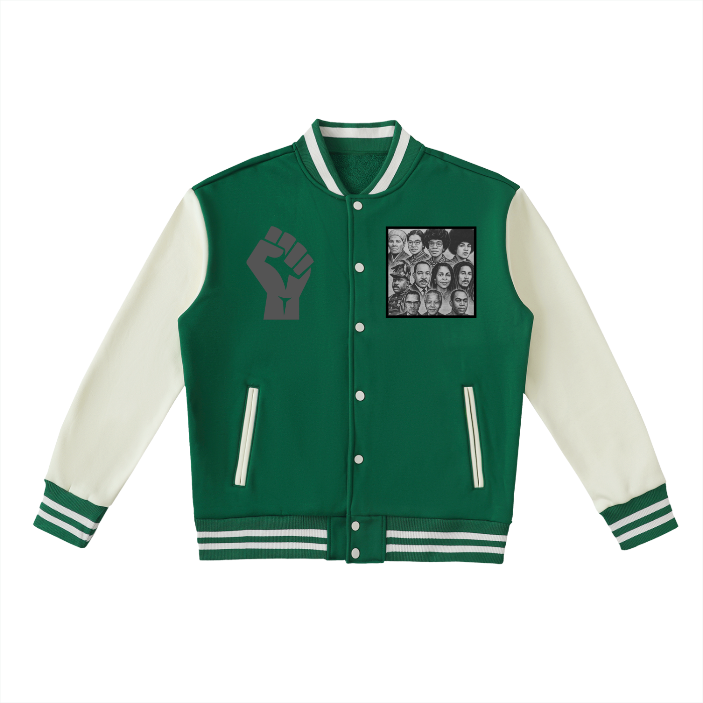 Iconic Heroes -Tone Fleeced Varsity Jacket