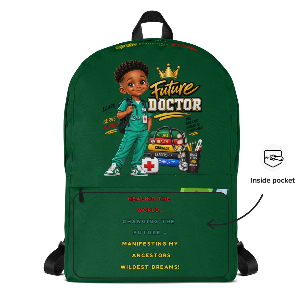 Young Gifted Black Future Doctor Backpack for Boys