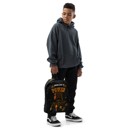 Knowledge is Power Backpack in Black