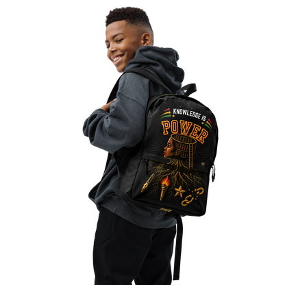 Knowledge is Power Backpack in Black