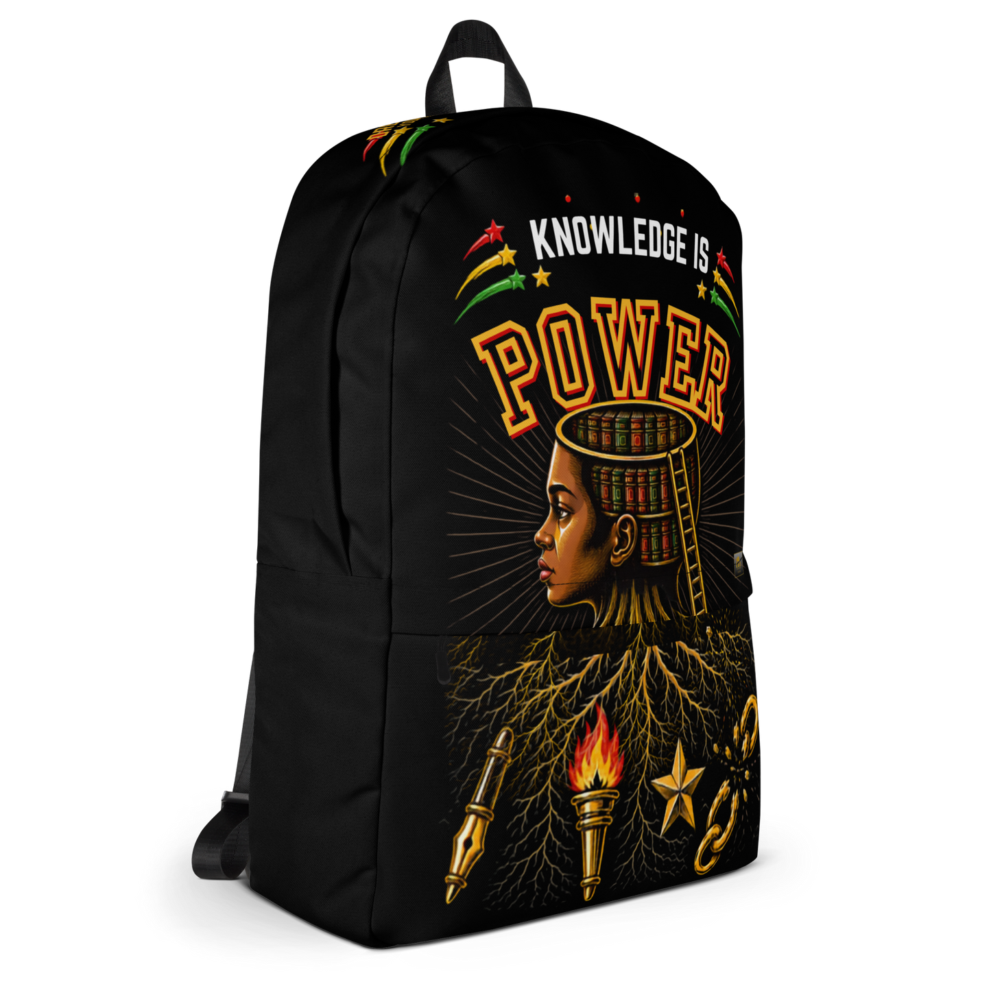 Knowledge is Power Backpack in Black