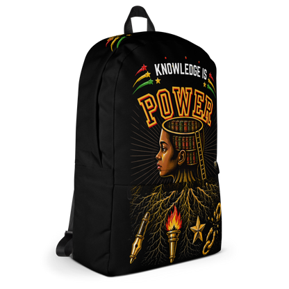 Knowledge is Power Backpack in Black