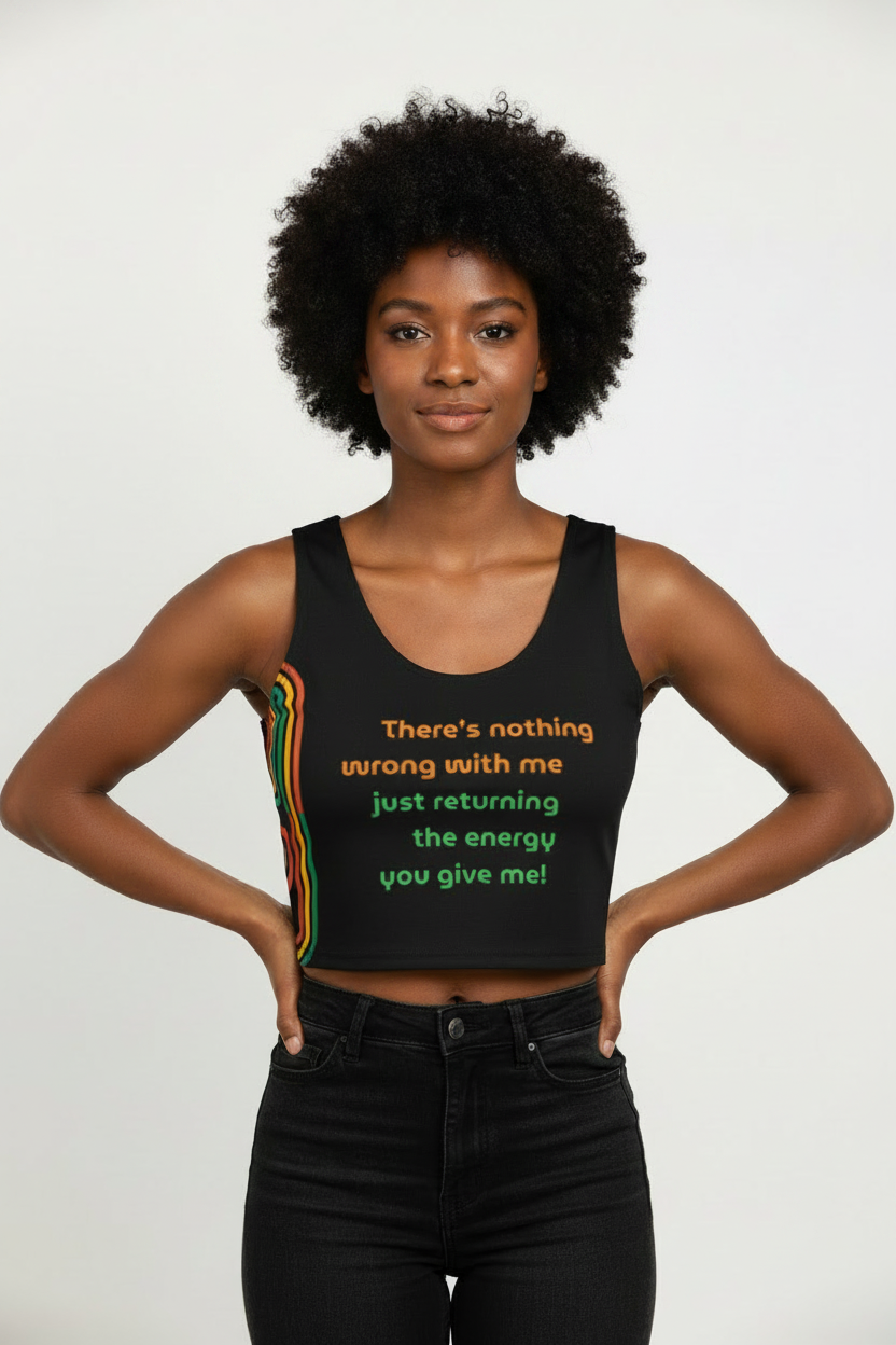 Same Energy Retro Stripe Women's Crop Top