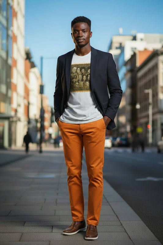 Honoring Our Roots Crew Tee in White for Men