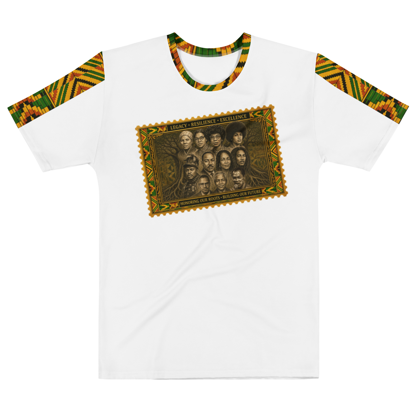 Iconic Heroes Crew Neck T-Shirt for Men (Kente)