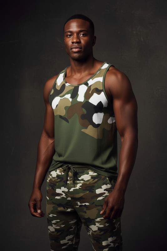 Camo All-Over Print Men's Tank Top