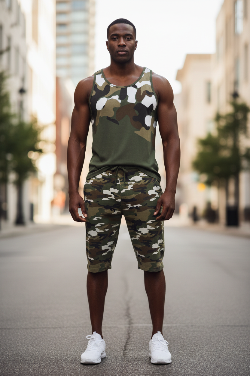 Camo All-Over Print Men's Tank Top