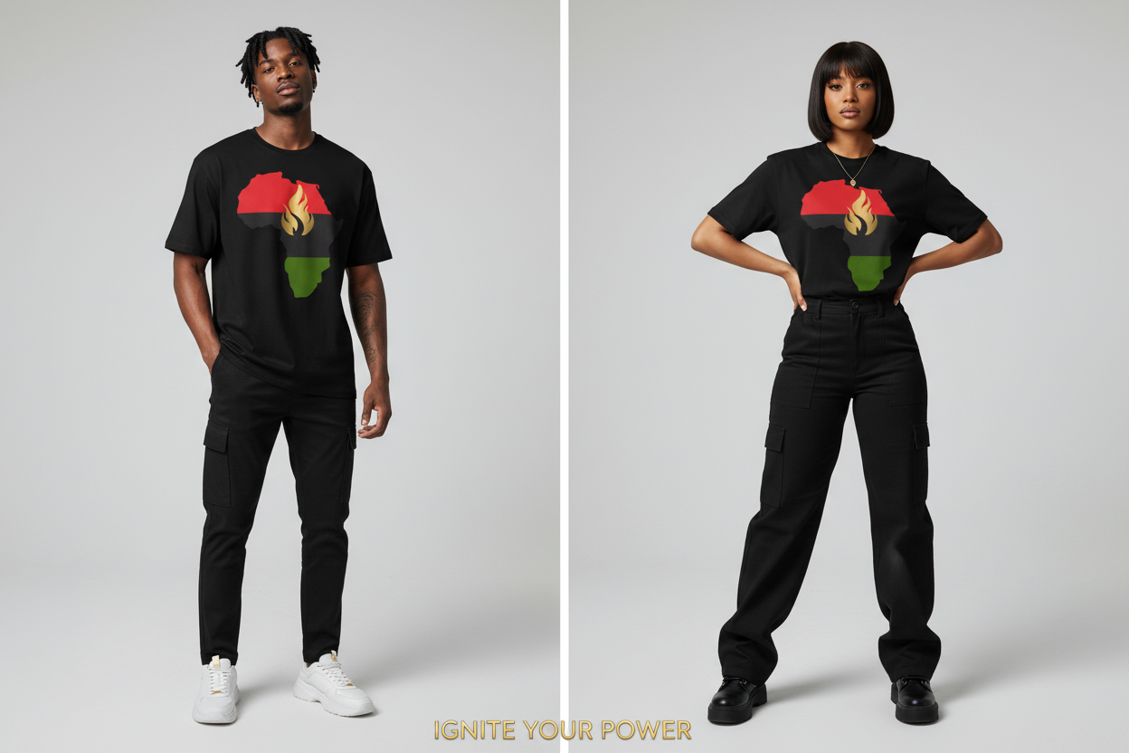 Lit from the Continent Adult Unisex Oversized Tee