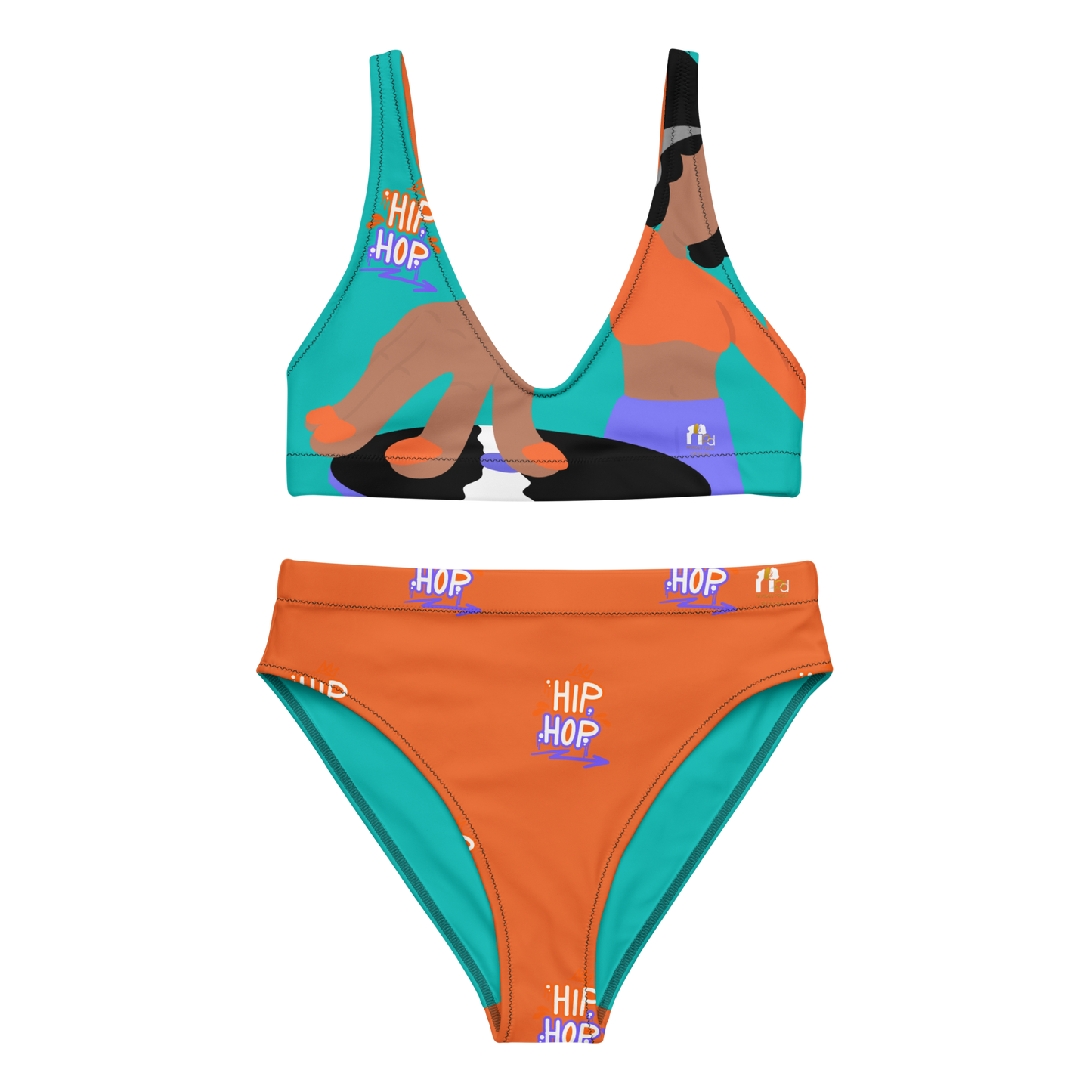 Golden Age Hip Hop High-Waisted Bikini Set