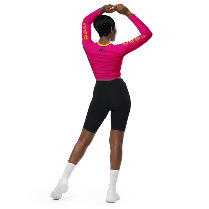 Check The Vibe Recycled Long Sleeve Crop Top For Women