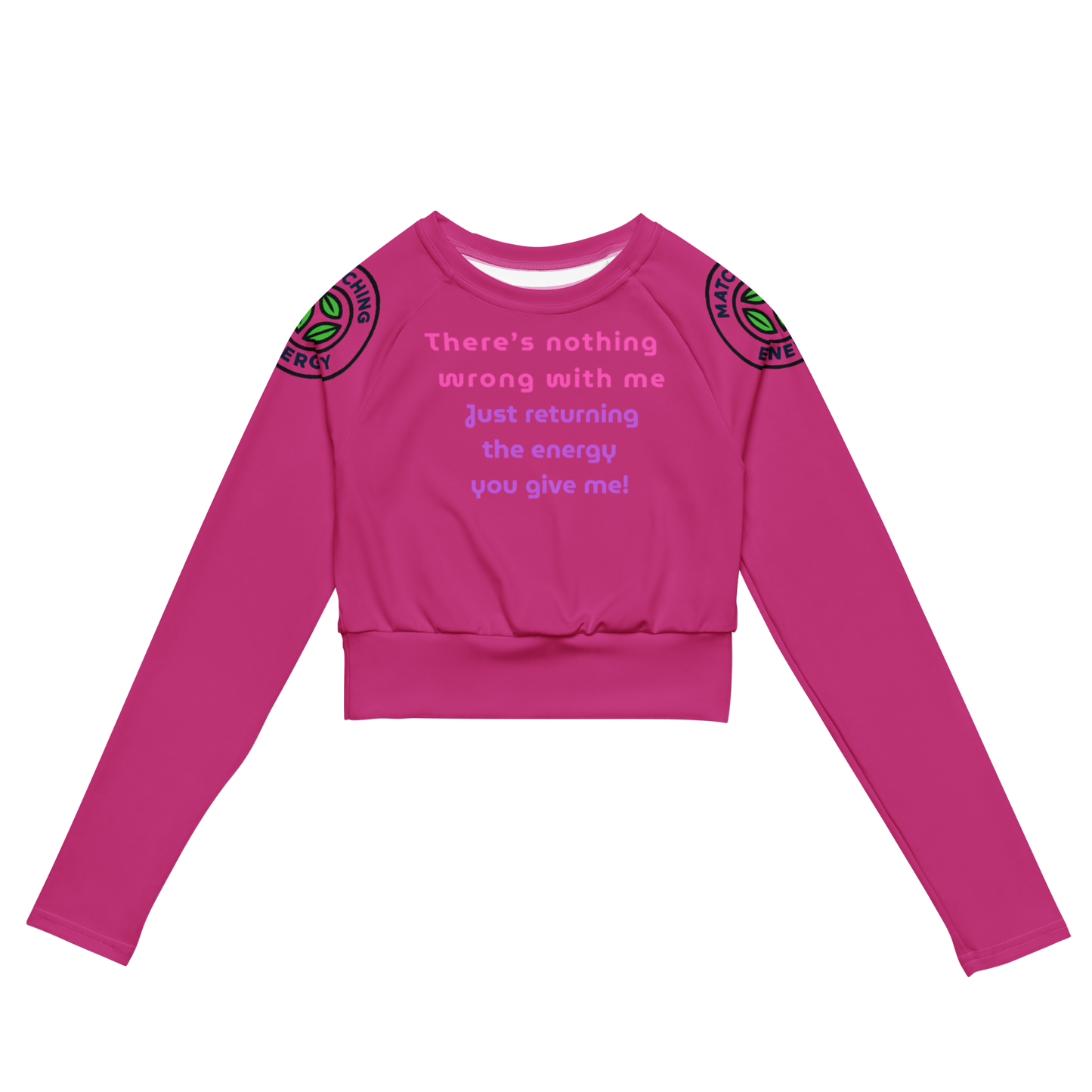 Matching Energy Recycled Long Sleeve Crop Top