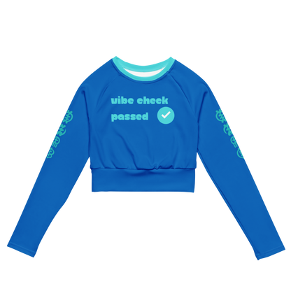 Check The Vibe Recycled Long Sleeve Crop Top For Women