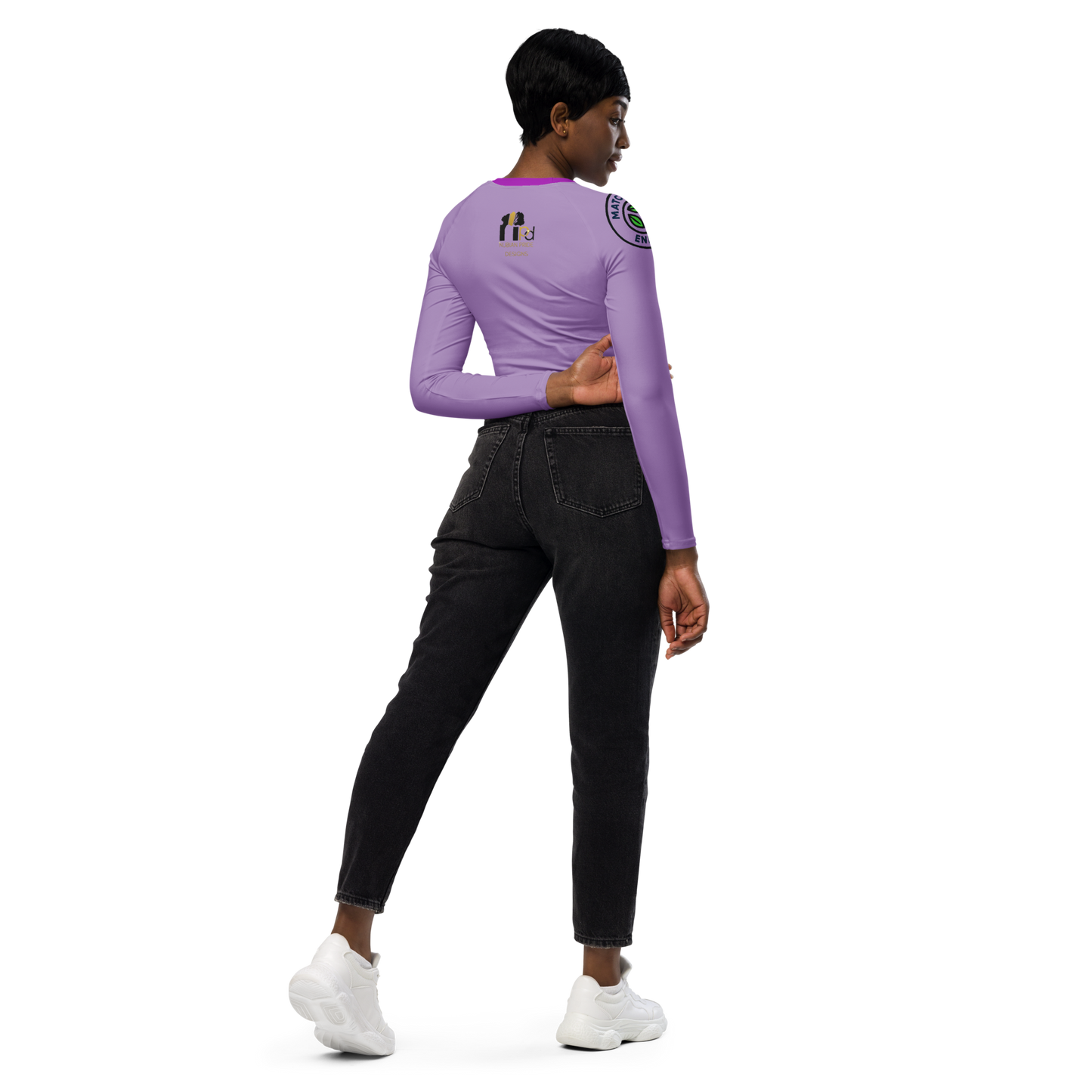 Matching Energy Recycled Long Sleeve Crop Top