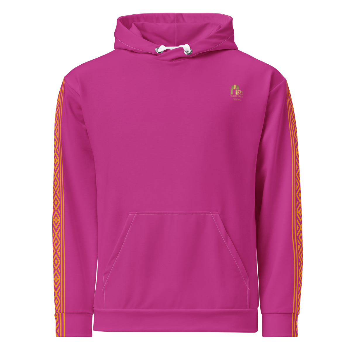 Nubian Pride Tribal Youth Unisex Hoodie in Fuschia
