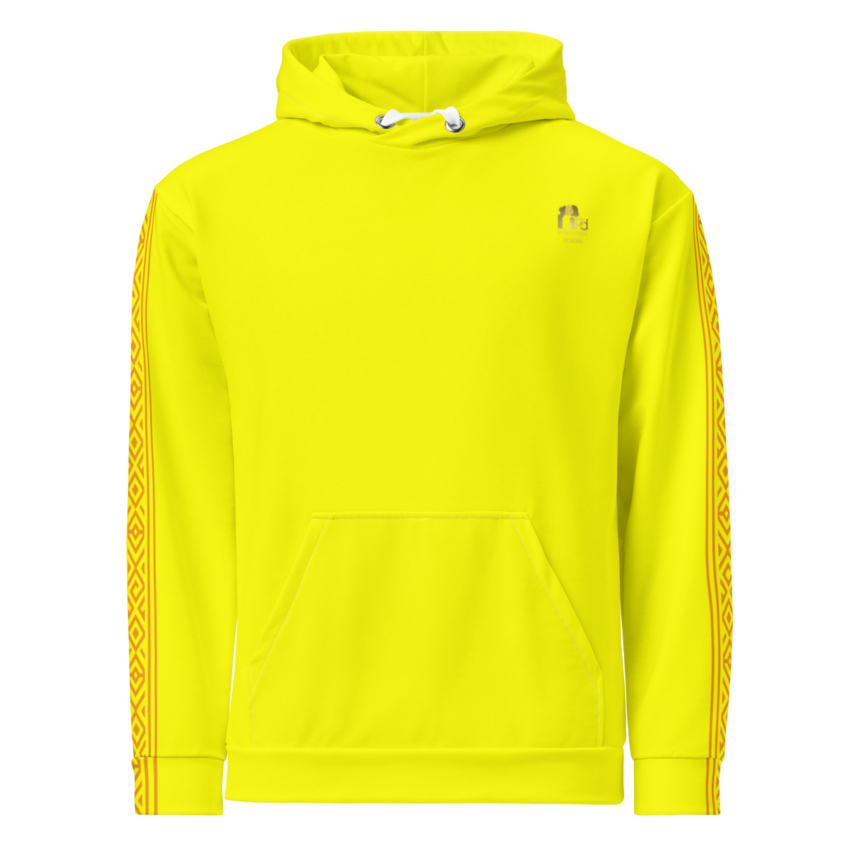 Nubian Pride Tribal Youth Unisex Hoodie in Yellow
