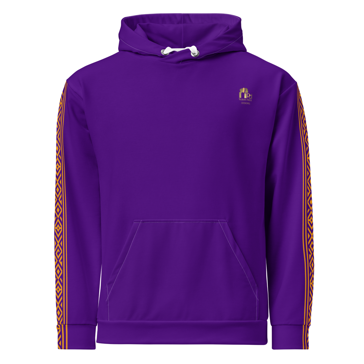 Nubian Pride Tribal Youth Unisex Hoodie in Purple