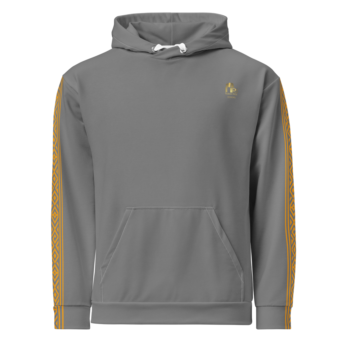 Nubian Pride Tribal Youth Unisex Hoodie in Grey