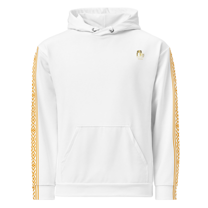 Nubian Pride Tribal Youth Unisex Hoodie in White