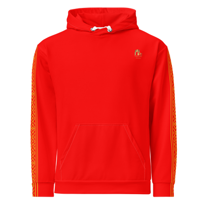 Nubian Pride Tribal Youth Unisex Hoodie in Red