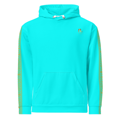 Nubian Pride Tribal Youth Unisex Hoodie in Teal