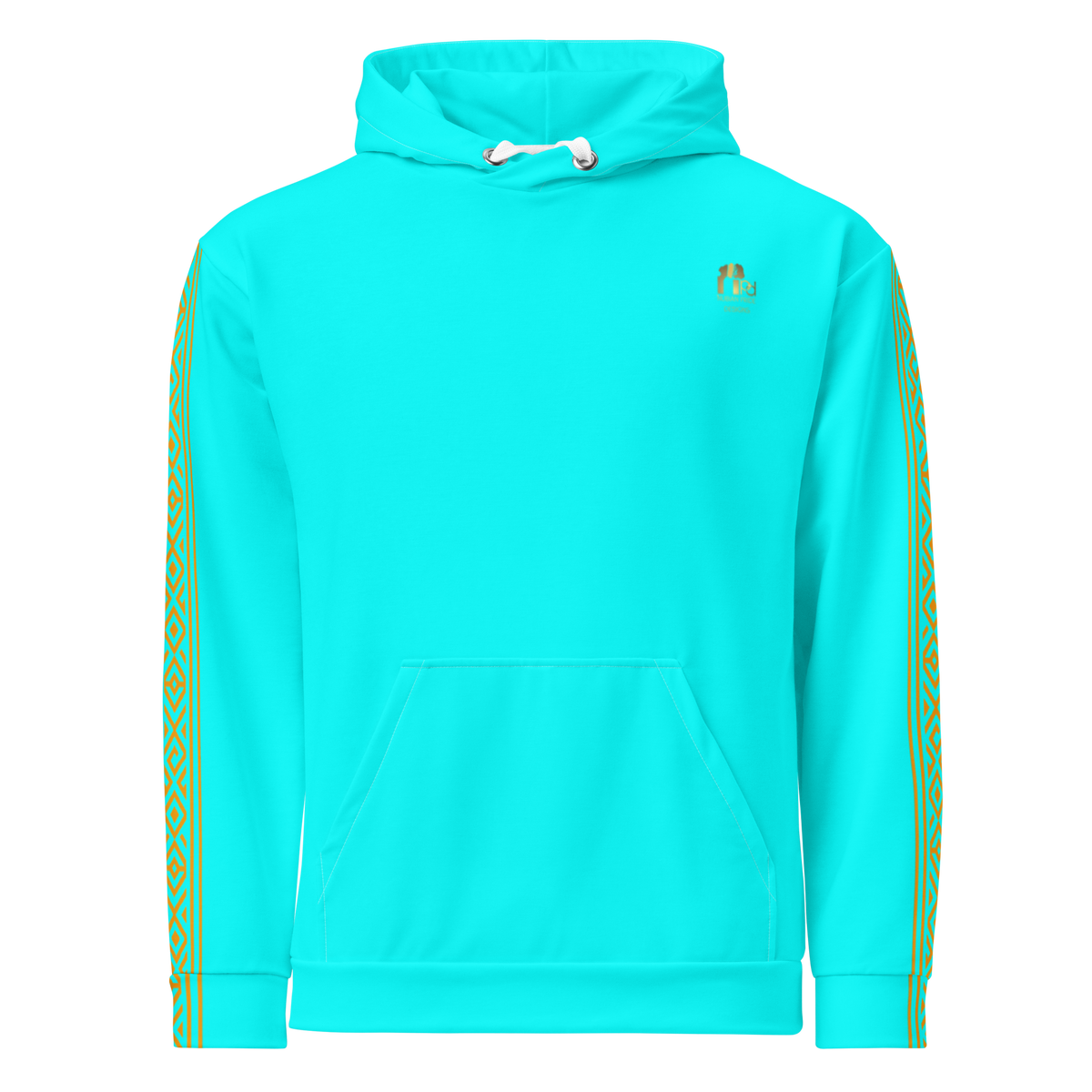 Nubian Pride Tribal Youth Unisex Hoodie in Teal