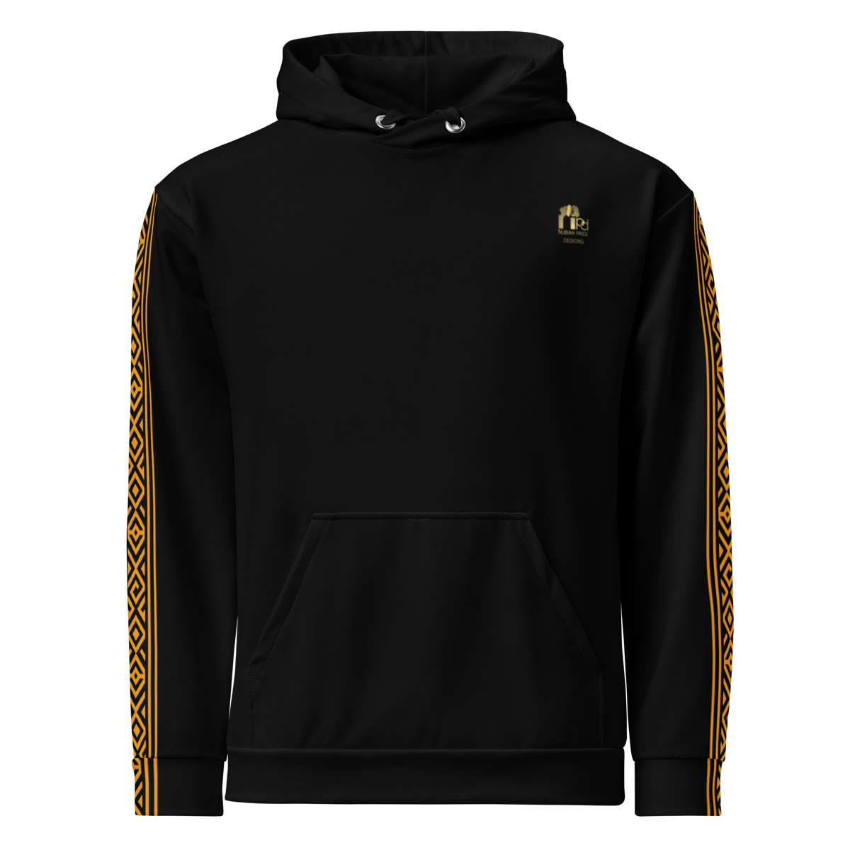 Nubian Pride Tribal Youth Unisex Hoodie in Black