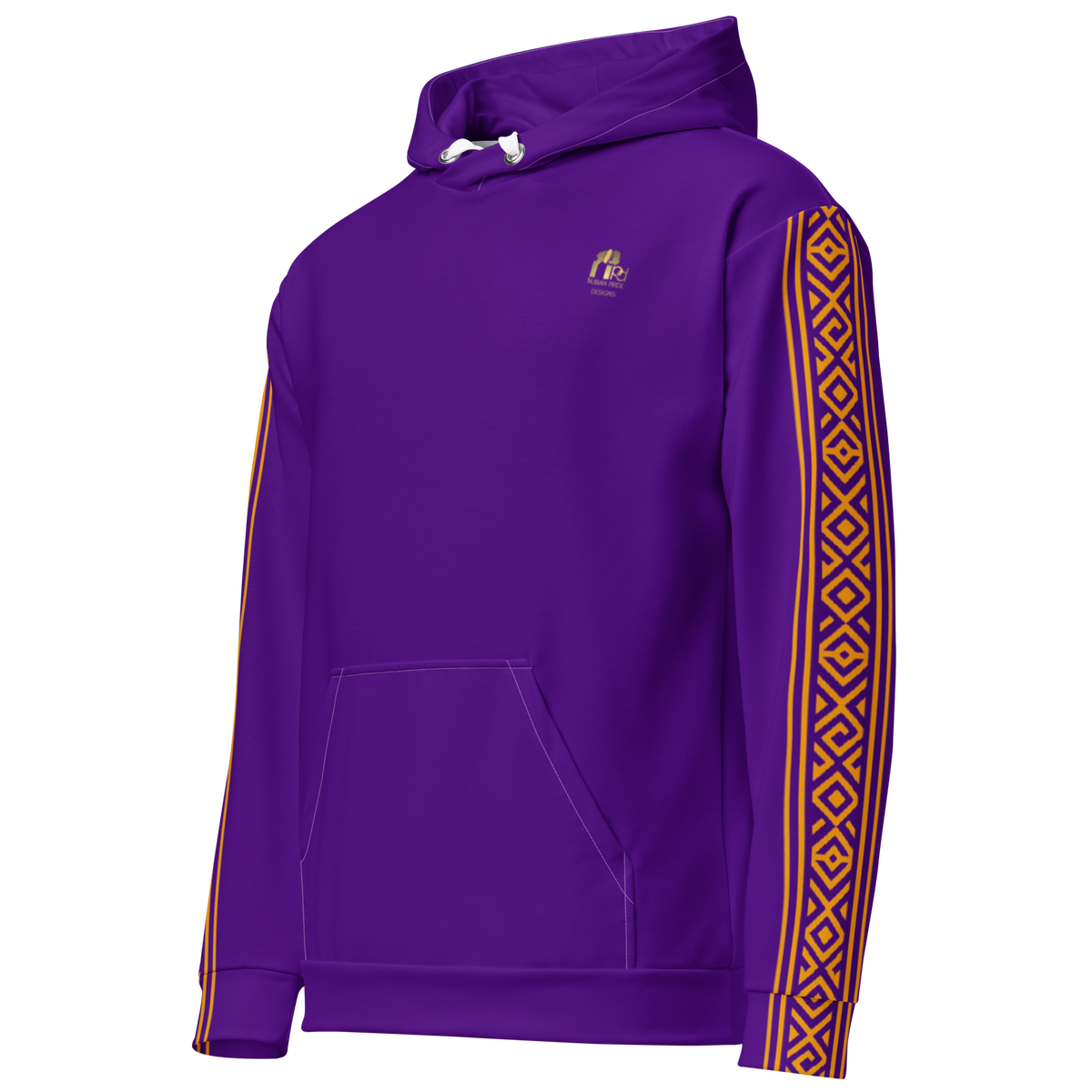 Nubian Pride Tribal Youth Unisex Hoodie in Purple