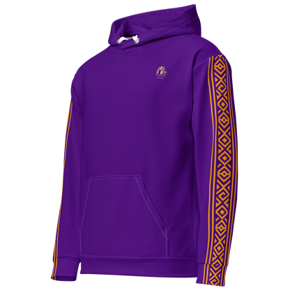 Nubian Pride Tribal Youth Unisex Hoodie in Purple
