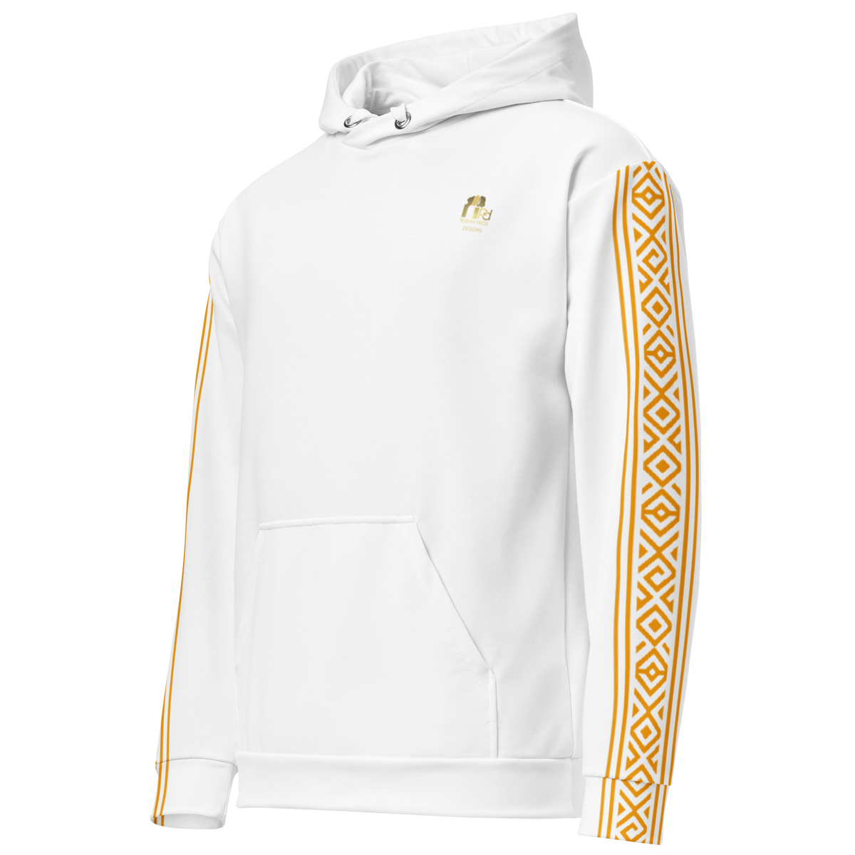 Nubian Pride Tribal Youth Unisex Hoodie in White
