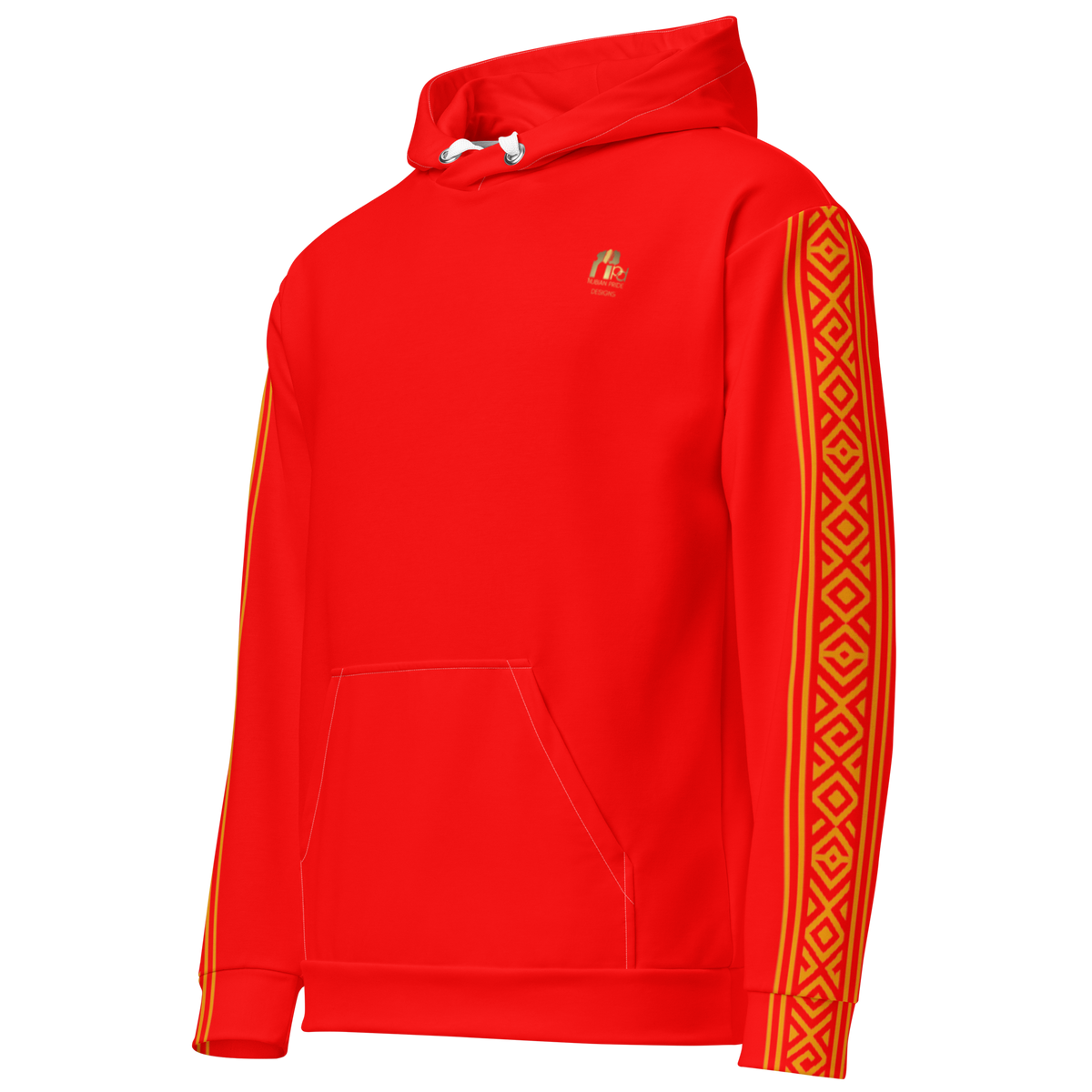 Nubian Pride Tribal Youth Unisex Hoodie in Red