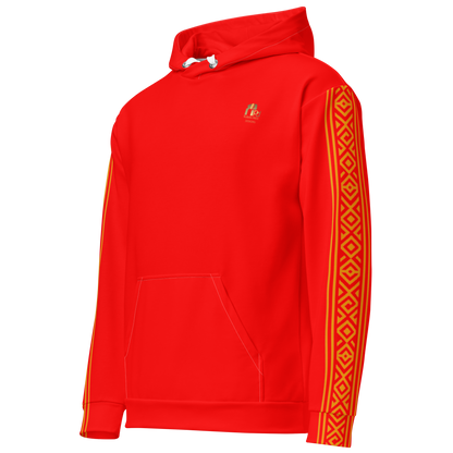 Nubian Pride Tribal Youth Unisex Hoodie in Red
