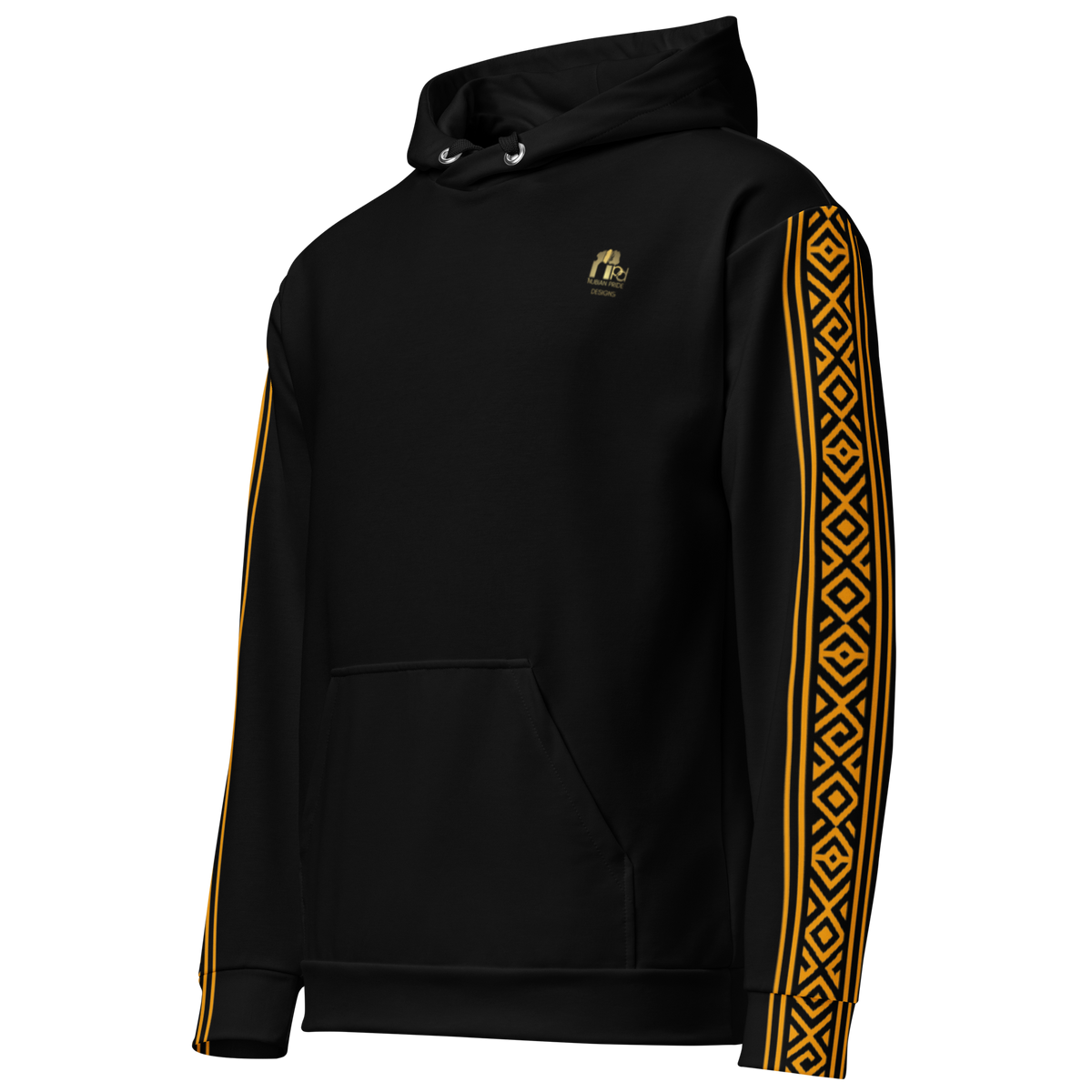 Nubian Pride Tribal Youth Unisex Hoodie in Black