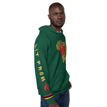 "Lit from the Continent" Unisex Hoodie