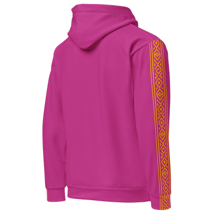 Nubian Pride Tribal Youth Unisex Hoodie in Fuschia