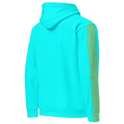 Nubian Pride Tribal Youth Unisex Hoodie in Teal