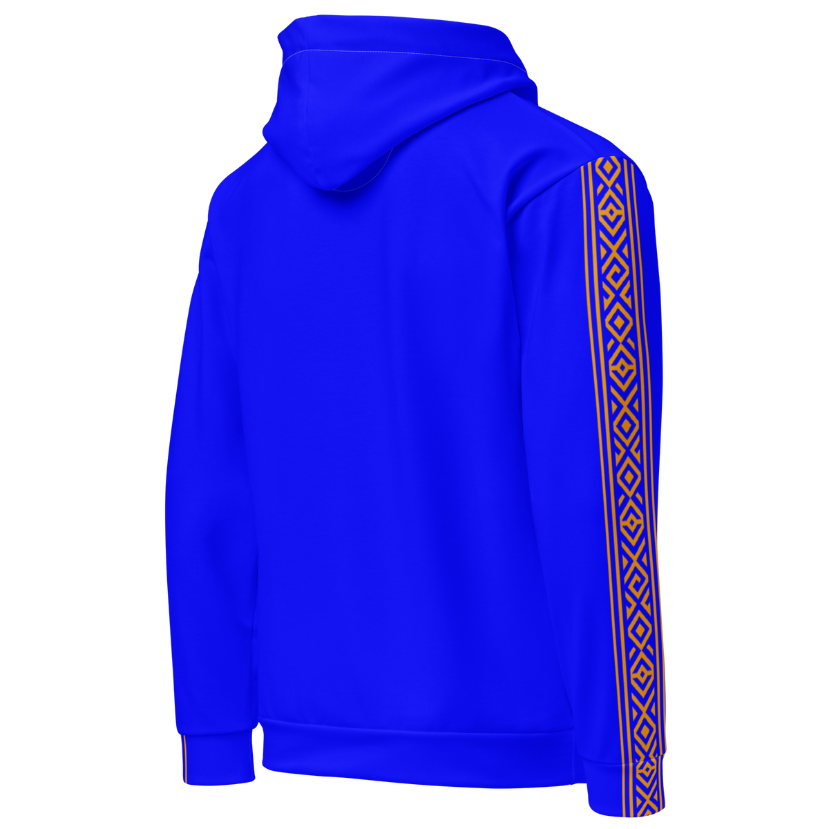 Nubian Pride Tribal Youth Unisex Hoodie in Neon Blue