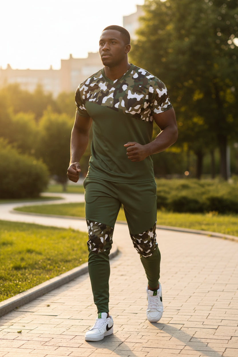 Men's Camo Print Sports Jersey