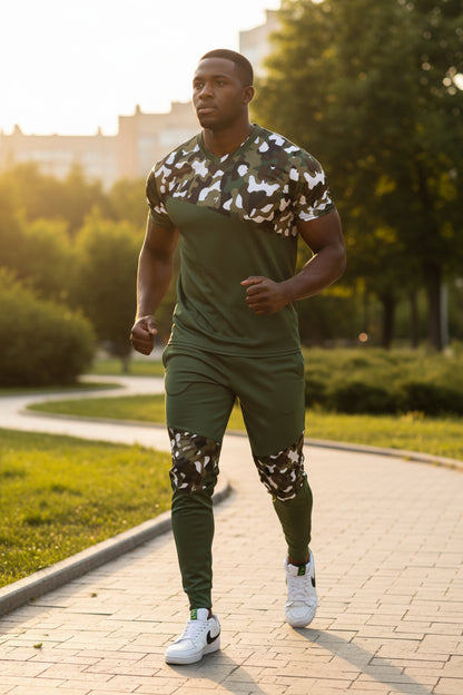 Men's Camo Print Sports Jersey