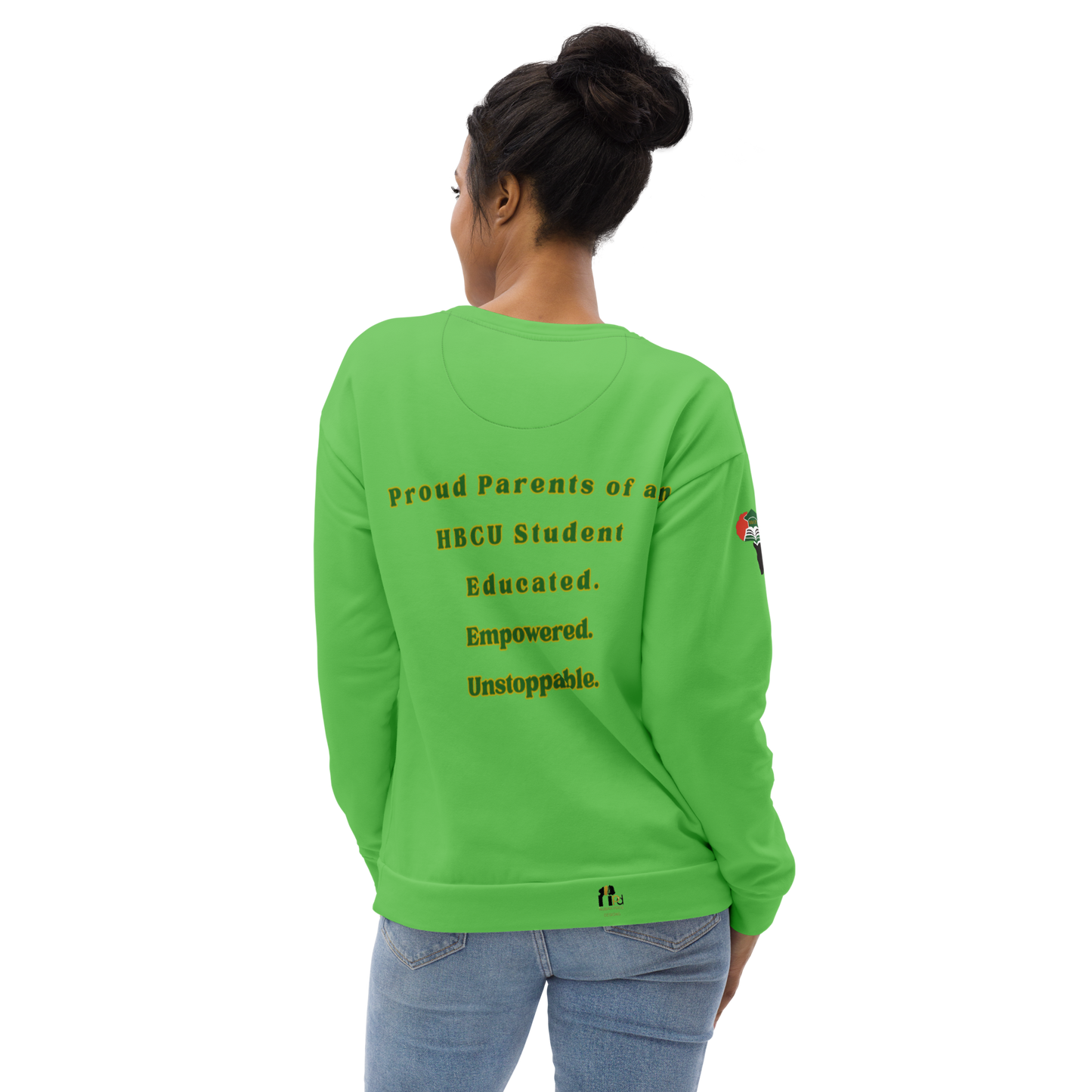 HBCU Proud Parents Tribal Print Sweatshirt – Heritage, Pride & Black Excellence in Tribal Green