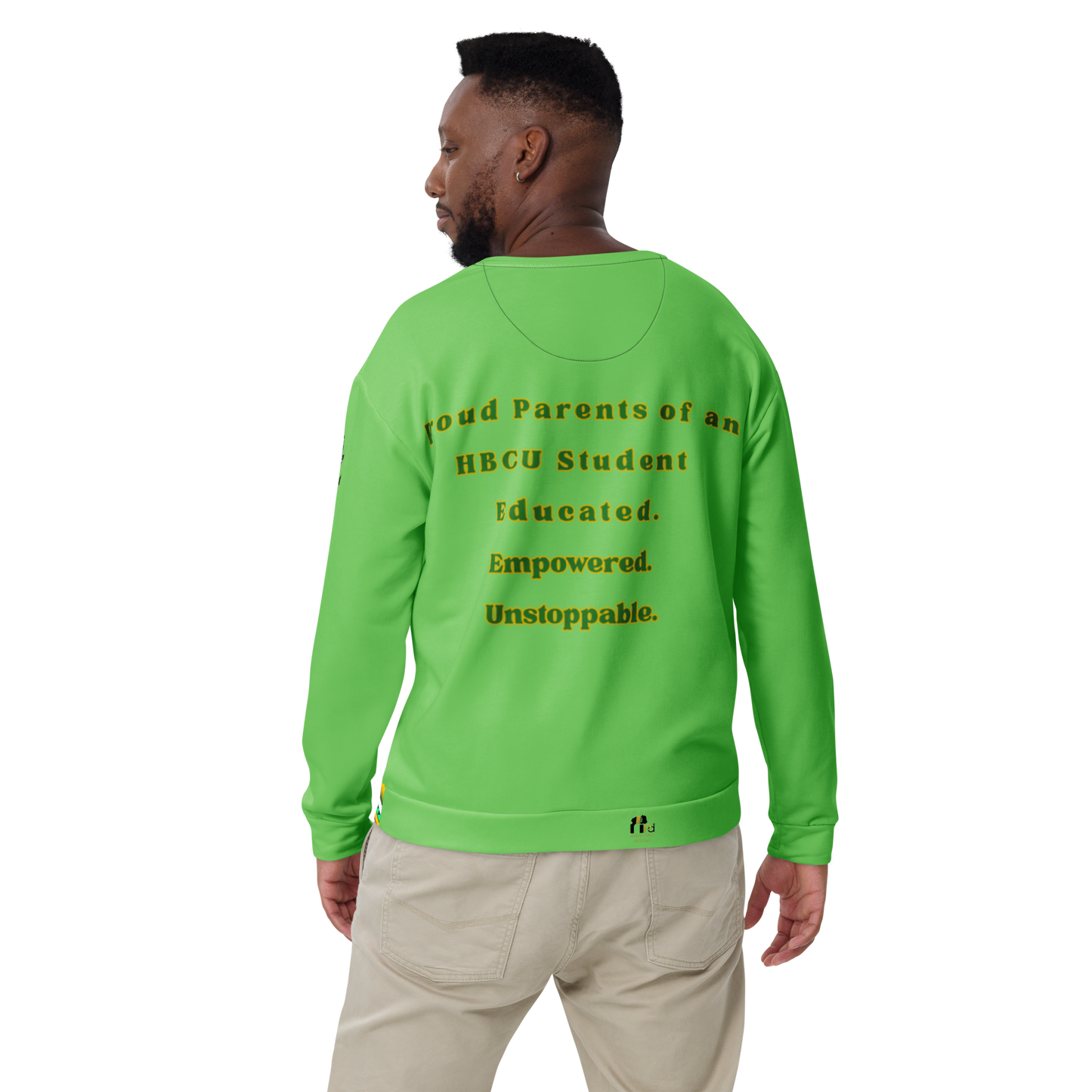 HBCU Proud Parents Tribal Print Sweatshirt – Heritage, Pride & Black Excellence in Tribal Green
